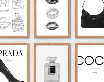 Minimalist Fashion Inspired Wall Prints: Set of 6, A4, Digital Download