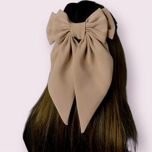 Large handmade hair bow, Statement Double Bow Hair Clip - Handmade Fashion Accessory Bow with pointed tails for a girl