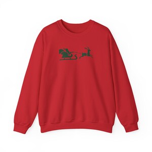 Santa Sleigh Sweatshirt, Christmas Crewneck Jumper, Holiday Pullover, Festive Winter Apparel, Santa Claus Top, Xmas Gift Idea
