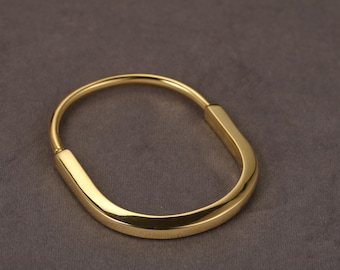 U Lock Braclet-U Shape Gemstone Bangle - Gold, Rose Gold & Silver - Modern Jewelry for Women