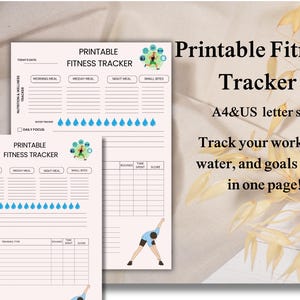 Printable Fitness Tracker - Workout Planner & Goal Tracker