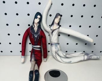 TGCF abstract plush toy with wire frame, Hua Cheng Xie Lian abstract peripheral, twist the inner wire skeleton, you can DIY pose.
