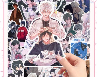 Link Click Anime Sticker Pack,100 sheets anime stickers, Cheng Xiaoshi, Lu Guang, Qiao Ling, journaling supplies