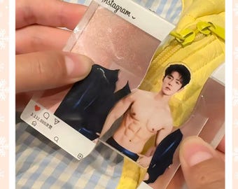 Xiao Zhan Pull-Out Acrylic Keychain,Wang Yibo & Xiao Zhan Creative Charm,10cm