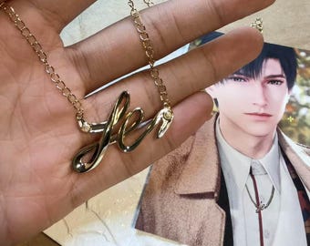 Love and Space Zayne necklace chain series jewelry decoration gift, Zayne, Love and Space Zayne necklace, anime peripherals, gold necklace.