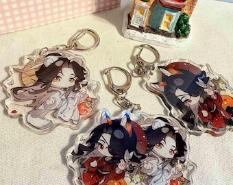 Tian Guan Ci Fu acrylic keychain, Hua Lian CP anime reader gift, anime acrylic keychain, Hua Cheng Xie Lian, Chinese anime keychain.