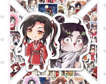 Heaven Official's Blessing Xie Lian & Hua Cheng Q-Style Sticker Pack,Waterproof Stickers(103)