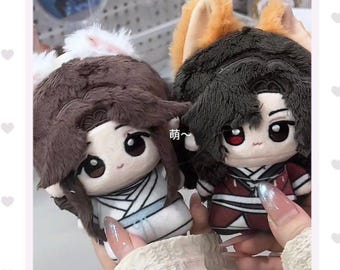 Heaven Official's Blessing 10cm Plush /Cotton Doll,Xie Lian Rabbit-Eared Plush, Hua Cheng Fox-Eared Doll