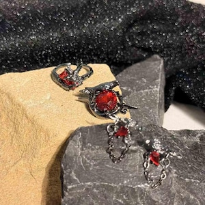Love and Deep Space Sylus Crow Brooch Crow Ring Earrings Handmade Accessories,カラスのブローチ,Sylus Crow Jewelry Set.