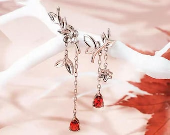 Tianguan Prayer Earrings Inspiration TGCF Earrings, Tianguan Prayer, Huacheng, Xie Lian, Flower Ear Clips, Suitable for Non-pierced Ears.
