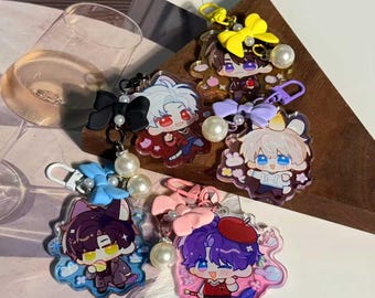 Love and Deep Space Acrylic Keychain: Anime Fan Gifts, Fan Art, Love and Deep Space Keychain, Anime Periphery.