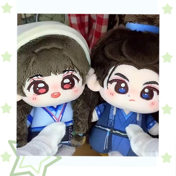 Pursuit of Jade Fan Changyu & Xie Zheng Cotton Doll Set, Ancient Style (10cm Body)