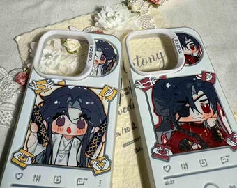 Tian Guan Ci Fu iPhone Case: Hua Cheng, Xie Lian Cartoon Design,Heaven Official's Blessing, Chinese animation, mobile phone case, cartoon.