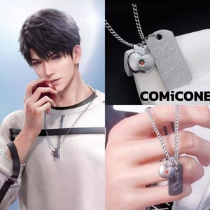 Love and Deep Space Caleb When You Come Back Pendant, Caleb Necklace, Apple Elements, Valentine&#39;s Day Gift, Birthday Gift, Anime Periphery.