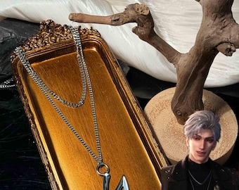 Love and Space Sylus double chain necklace, Sylus jewelry Qin Che Love and Space , anime necklace, anime couple role play, anime jewelry.
