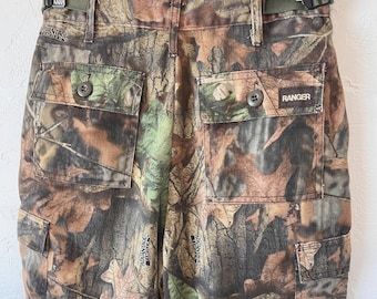 Advantage Timber Camo Ranger Pants – 50/50 Blend, Adjustable Waist, Size 18 - Vintage