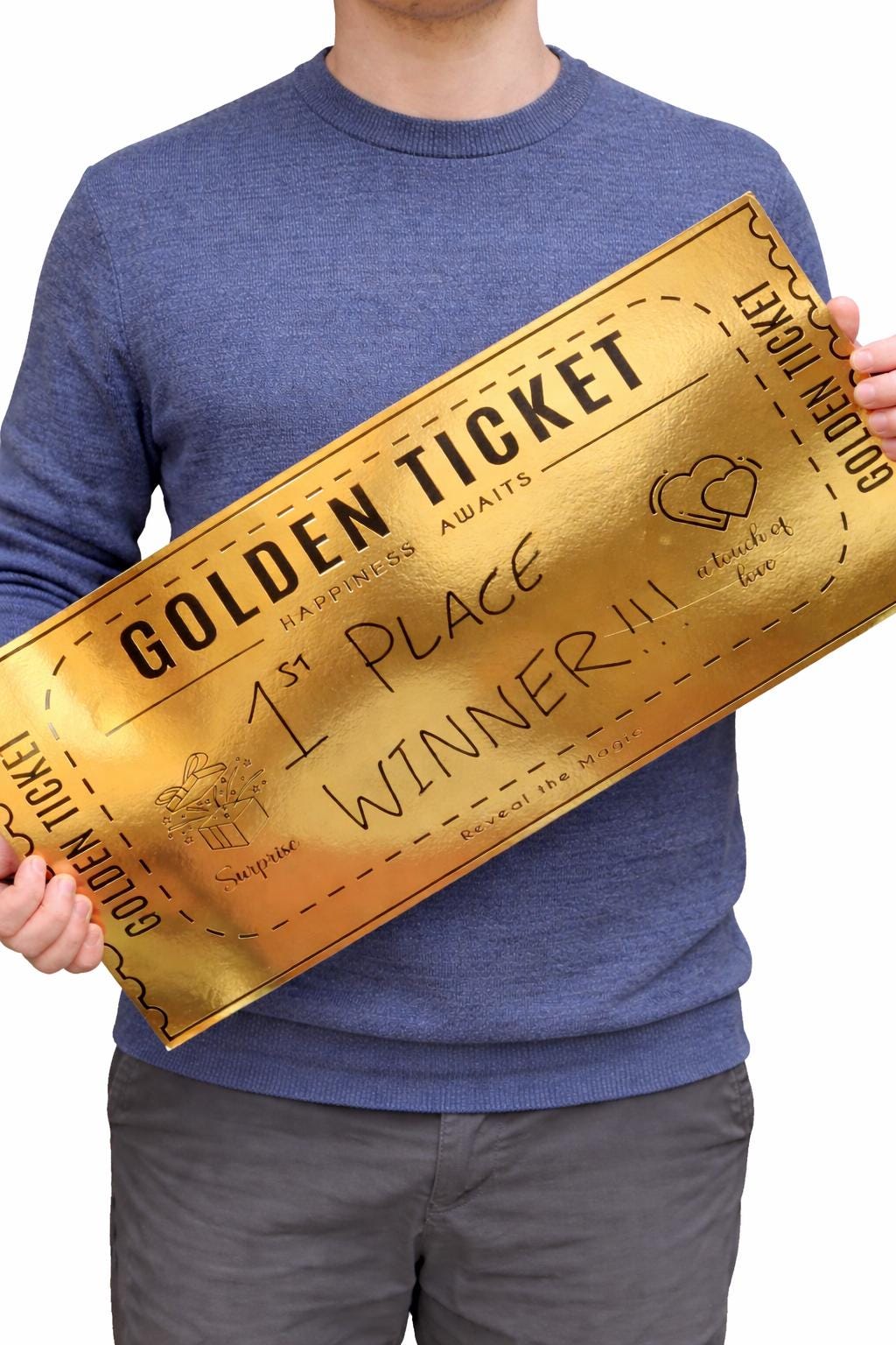 Customizable Golden Ticket - Etsy
