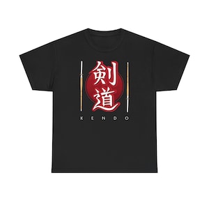 Kendo Unisex Heavy Cotton Tee, Martial Arts Shirt, Unique Gift for Kendo Enthusiasts, Sportswear for Training, Kendo Fan Apparel