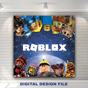 Roblox Party Backdrop | Printable 8x8ft Banner | Gamer Birthday Decoration | Digital Download