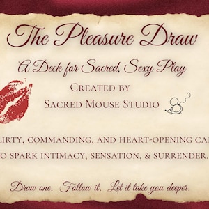The Pleasure Draw - 5 Sexy Karten für Paare | Intimcy Deck mit Erotischen Prompts für Sacred Kink, Berührung, Vergnügen & Verbindung