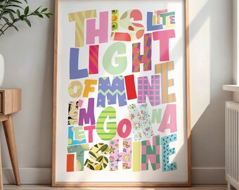 Stampa This Little Light of Mine: Decorazione per la cameretta dei bambini (download digitale)