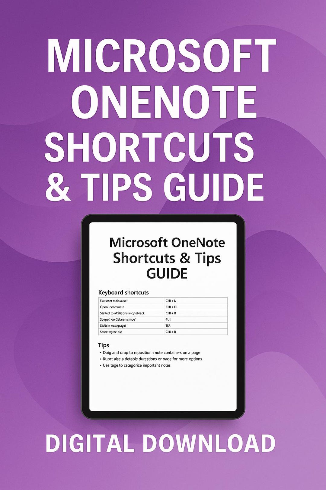 Ultimate MS Onenote Shortcuts and Tips Guide - Etsy