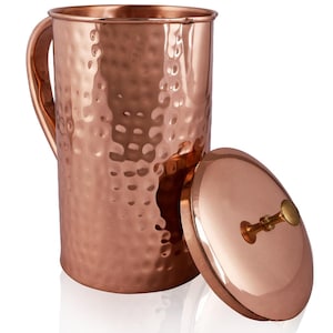 1.5L Hammered Copper Jug – Elegant Drinkware for Home & Special Occasions Ayurvedic Health Benefits Luxury Gift for Table Decor