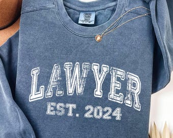 Custom Lawyer Est. 2026 Sweatshirt - Law Student Gift