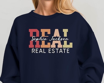 Custom Real Estate Agent Sweatshirt: Personalized Realtor Gift