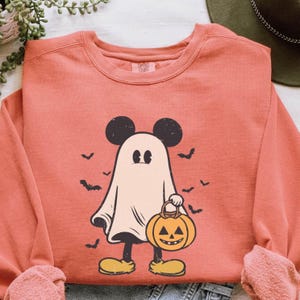 Mickey Halloween Sweatshirt, Mickey Ghost Sweatshirt, Halloween Sweatshirt, Mickey Autumn Sweatshirt, Spooky Season Sweater, Fall Sweatshirt