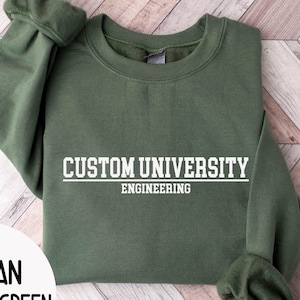 Custom University Sweatshirt, Custom College Hoodie, Personalized School Sweatshirt Custom Design University Sweatshirt Personalized College