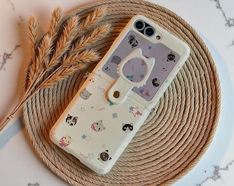 Cats Samsung Galaxy Z-flipcase met grip | Kawaii Cat Lover-beschermhoes