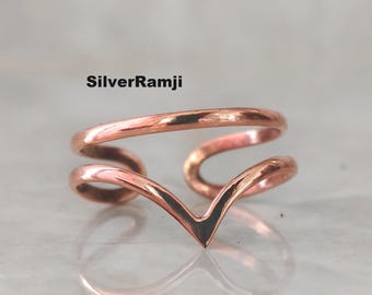 Handmade Copper Wire Ring: Adjustable Splint Ring, Arthritis Jewelry