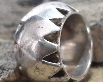 Silver Dome Ring, Chunky Dome Ring, Statement Dome Ring, Sterling Silver, Unique Silver Ring, Modern Design Dome Ring, Dome Ring