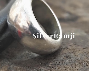 Sterling Silver Dome Ring, Chunky Statement Band
