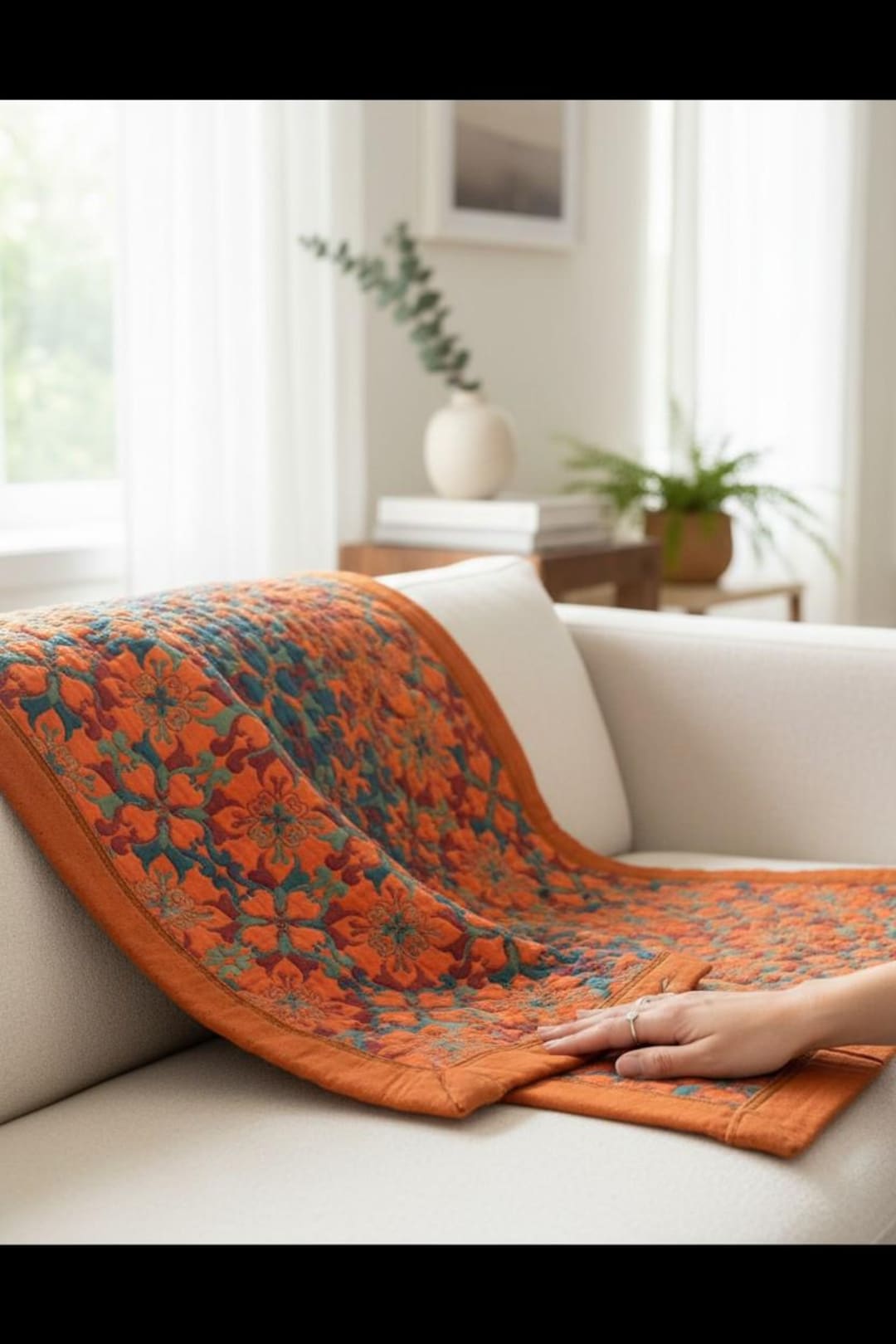 Luxurious Botanical Throw Blanket • Boho Sofa / Bedspread Decor Gift ...