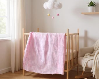 Musselin Baby Decke, 6-lagig Weicher Swaddle, Bio Baby Quilt, Perfekte Baby Shower Geschenk für Neugeborene Einzigartiges Geschenk für Neugeborene und Kleinkinder