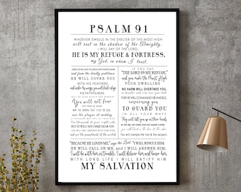 Psalm 91 Art Print