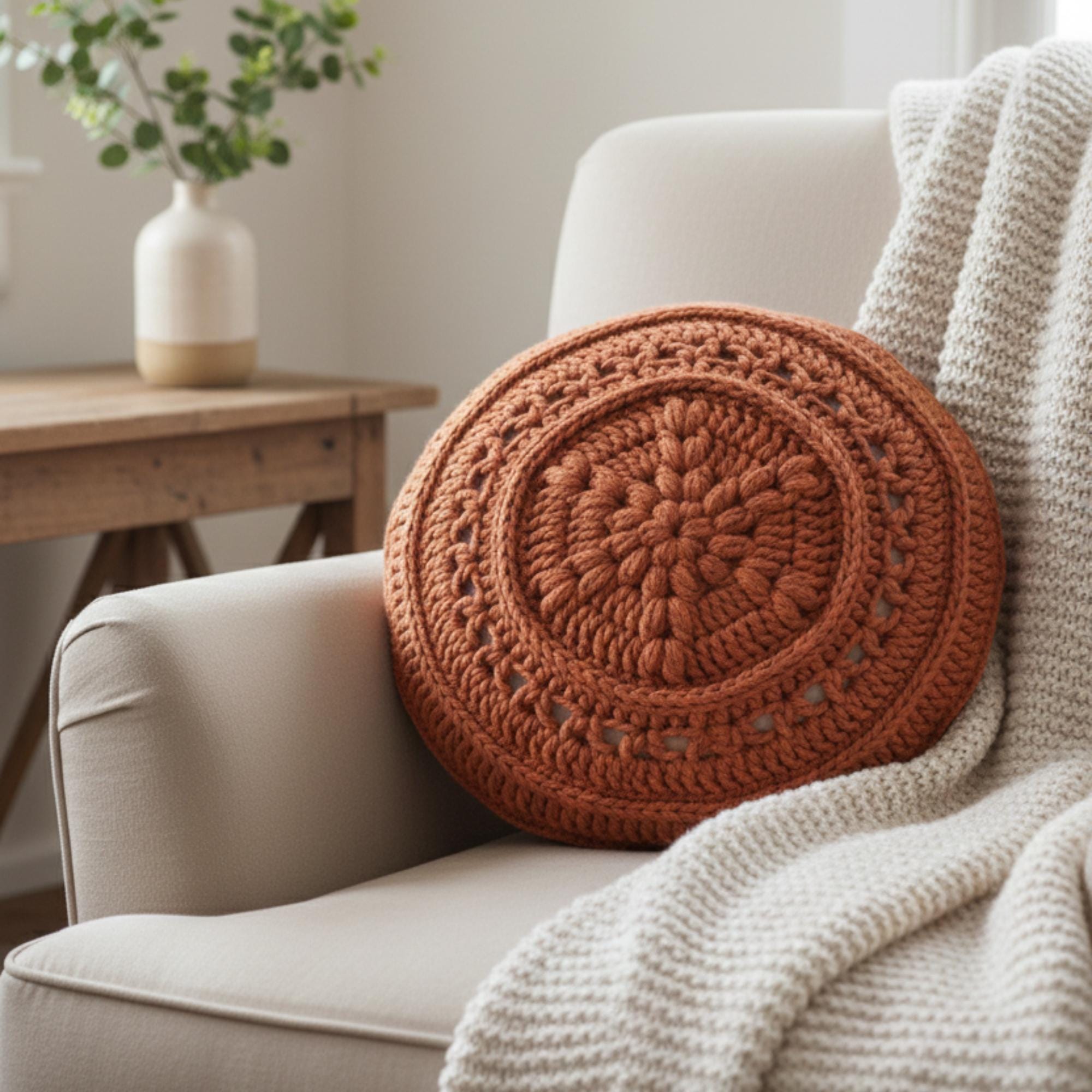 Copricuscino Quadrato 66x66 Cm Con Mandala - 100% Cotone Stile Etnico - Pattern 7