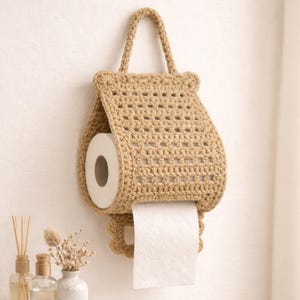 Crochet Toilet Paper Holder Pattern: Easy Beginner Friendly (PDF Download)