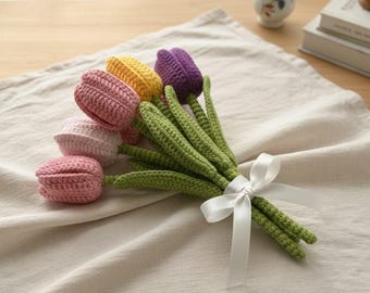 Tulip Crochet Pattern | Crochet Flowers Bouquet | Digital Download PDF | English