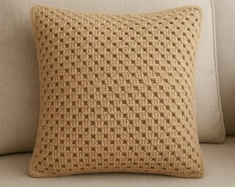 Crochet Cushion Cover Pattern: Beginner Friendly (Digital Download)