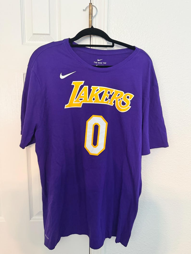 Los Angeles Lakers Kyle Kuzma #0 Purple Nike The Nike Tee Dri Fit TShirt Xxl bild 1