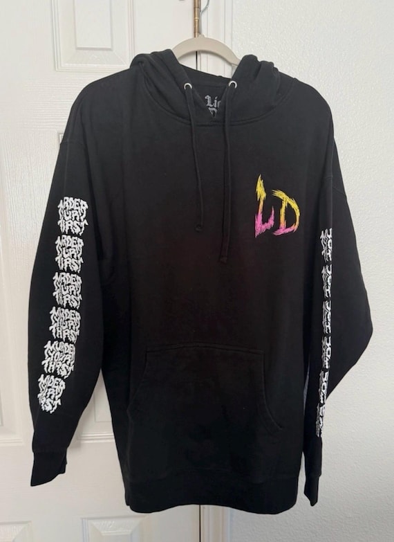 Liquid Death "Murder Your Thirst" graphic hoodie