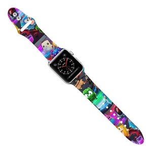 Smartwatch-Armband für Gamer, leuchtendes Neon-Cartoon-Armband, farbenfrohes Armband mit Videospiel-Muster, Zubehör für Gaming-Setup, cooles Geschenk für Gamer Bild 3