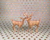 Golden Deer Cake Topper Figurines