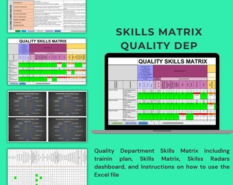 Quality Skills Matrix Excel | Employee Training Plan Tracker | Manufacturing Competency Matrix
