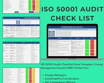 ISO 50001-Audit-Checkliste: Energiemanagementsystem Excel-Vorlage