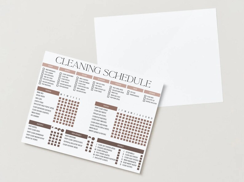 Ultimate Cleaning Schedule Printable - Daily, Weekly, Monthly ...