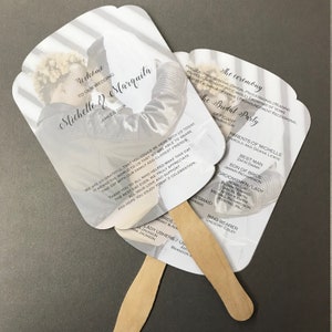 Contoured Double Sided Photo Paddle Fan
